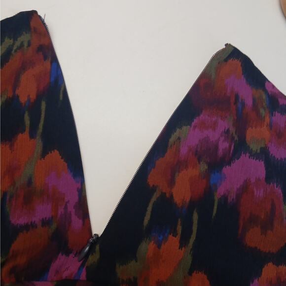 Lauren Ralph Lauren Black Label SZ 10 Floral Crinkle Georgette Tiered Skirt - Picture 3 of 6